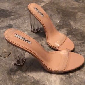 GORGEOUS CLEAR STRAPPY HEELS